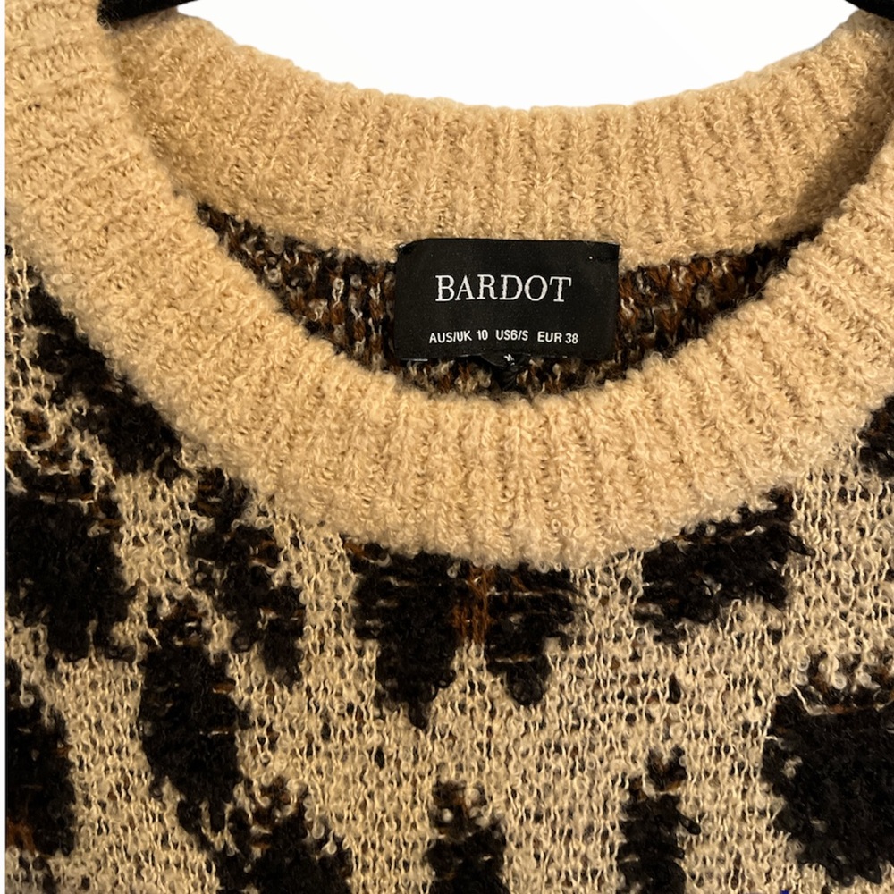 Bardot Slouch Knit Leopard Sweater - Picture 6 of 9